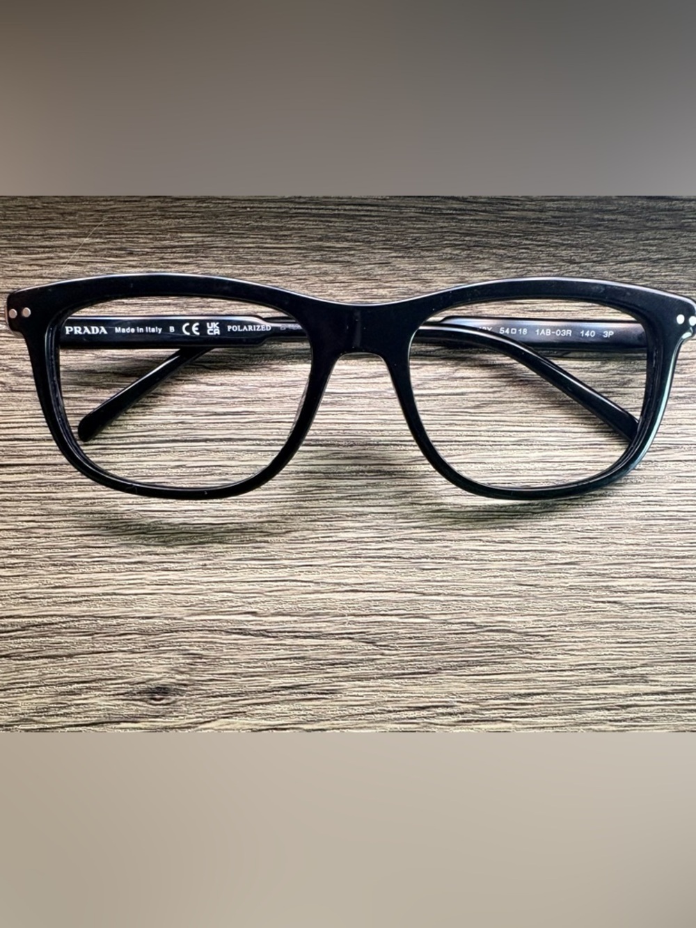 Prada Black Polarized Sunglass Frame only